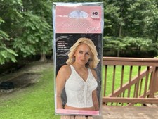 Exquisite Form Original Front Close Longline Posture Bra W/Lace 5107565 Sz:44D