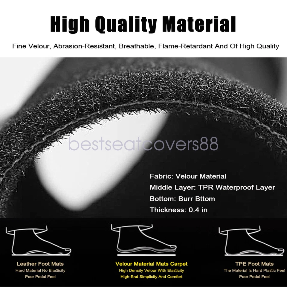 NUEVAS alfombrillas de terciopelo delanteras y traseras negras para Porsche Cayenne 2003-2010 Foto 4 de 4