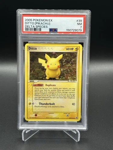 Ditto - (Pikachu) 39/113 Delta Species Regular PSA 7