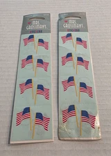 Mrs. Grossman's American Flag Stickers 2 Packages - 48 Stickers Vintage 1999 NOS