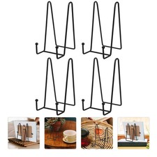 4 Pcs Porte Photos Pupitre Livre Porte-photos Support De Cadre En Métal