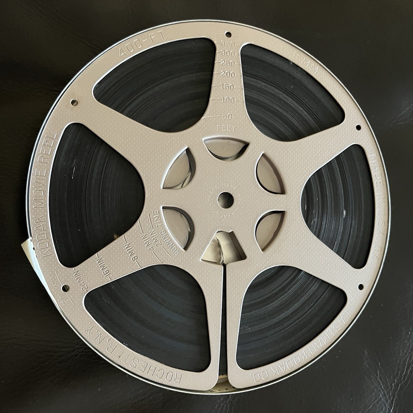 Vintage Kodak 8mm 196O Home Movies Reel EK Aluminum Film Cases 7"