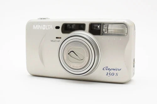 [Casi COMO NUEVA] Cámara fotográfica Minolta Capios 150S plateada apuntar y disparar 35 mm de JAPÓN Foto 2 de 4