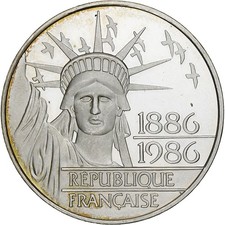 France, 100 Francs, Liberté, 1986, Monnaie de Paris, Piéfort, Argent,