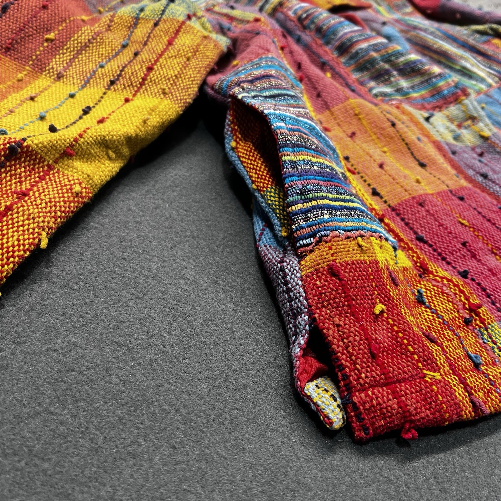 Travel Smith Patchwork Button Up 100% Cotton Blaz… - image 4