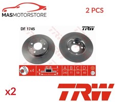 BREMSSCHEIBEN SATZ PAAR HINTEN TRW DF1745 2PCS A FÜR ALFA ROMEO 33,145,146,155