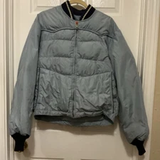 VTG Comfy Goose Down Puffer Jacket Lt Blue Men MEDIUM Sioux Falls SD USA 70s