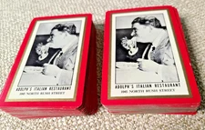 Vtg Brown & Bigelow Redi-Slip 1960s Adolph's Italian Rest Chicago Playing Cards