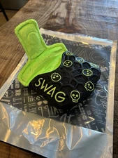 Swag Golf Blade Putter Headcover Neon Green Skull Design