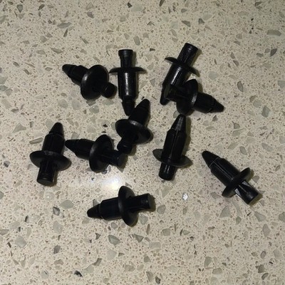 10x 6mm Push Pin Plastic Rivet Fairing Fender & Trim Clips Honda