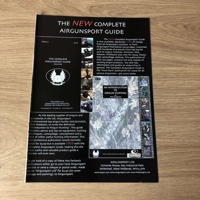 GUNS80 MAGAZINE ADVERT 12X9 THE NEW COMPLETE AIRGUNSPORT GUIDE