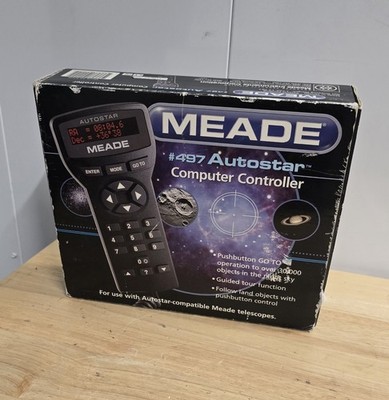 Meade #497 Autostar Computer Controller Hand Box Telescope Remote - BOXED - 074