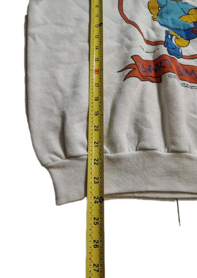 Винтажная мужская толстовка SSI Bart Simpson одинарный шов I Didn't Do It большой размер 90  - Изображение 3 из 4