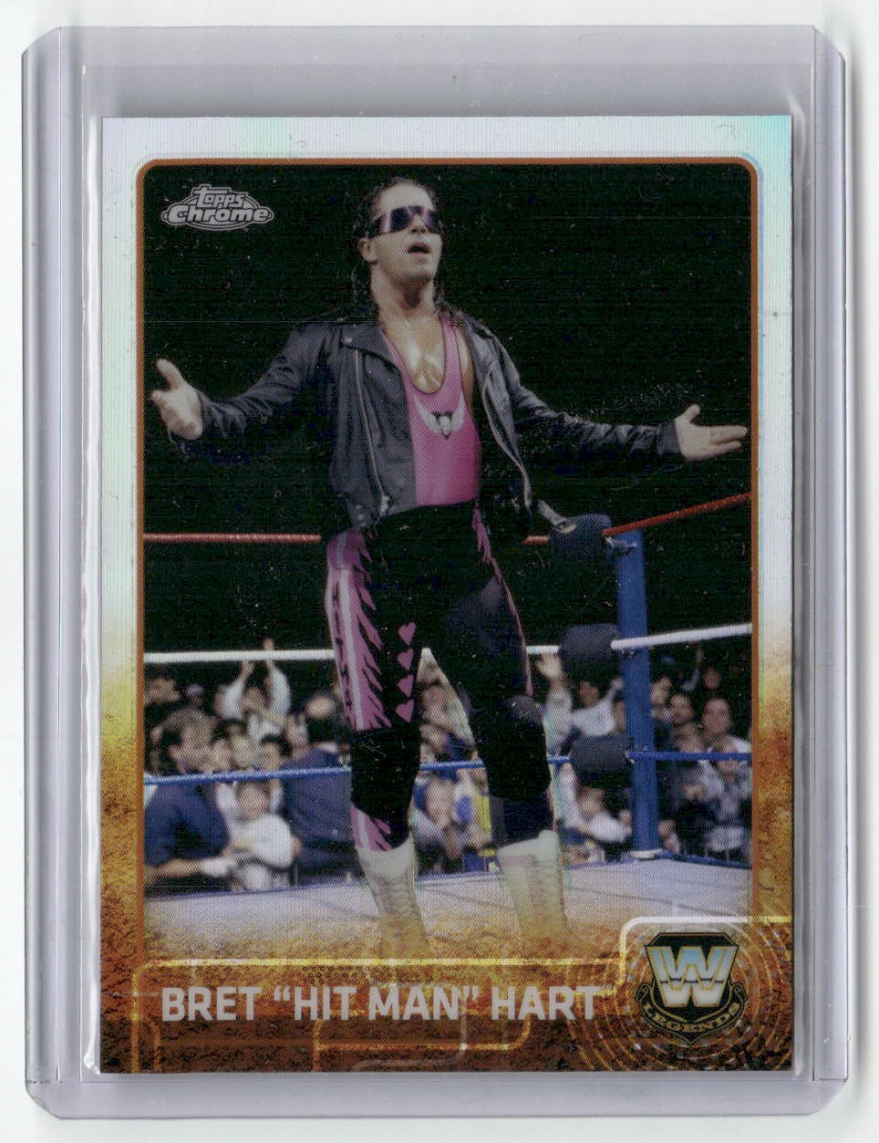 2015 Topps Chrome WWE Bret "Hit Man" Hart Refractor