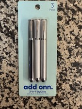 Add Onn Stylus pen 2-in One With Ballpoint Pen 3 Pack
