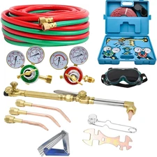 Cutting Torch Set Oxy Acetylene Torch Kit, Portable Gas Cutting Torch and Weldin
