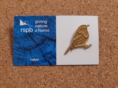 RSPB ROBIN Golden Local Groups SPECIAL GNAH Charity Pin Anstecker VOGEL