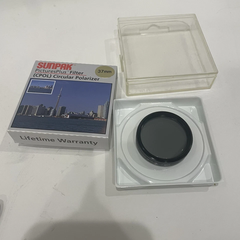 SUNPAK 37mm CPOL CF-7051-CPL Circular Polarizer Lens Filter with Box EXCELLENT - Image 3 of 4