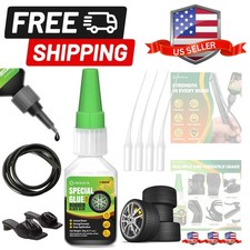 Black Rubber Glue, 20g Heavy Duty Rubber Adhesive for Tire, Tube, Shoes, Plas...