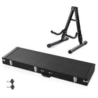 Yescom Electric Bass Guitar Hard Case Wooden Hard Shell & Folding Guitar Stand — photo 1