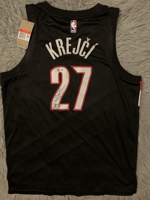 #ad Beckett COA Vit Krejci Signed Inscribed Heat Czech Portland Trial Blazers Jersey $224.99