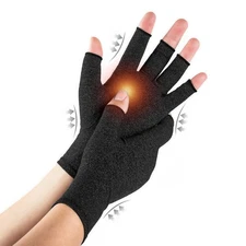 Arthritis Gloves for Women for Pain, Men and Women Fingerless Compression Wra...