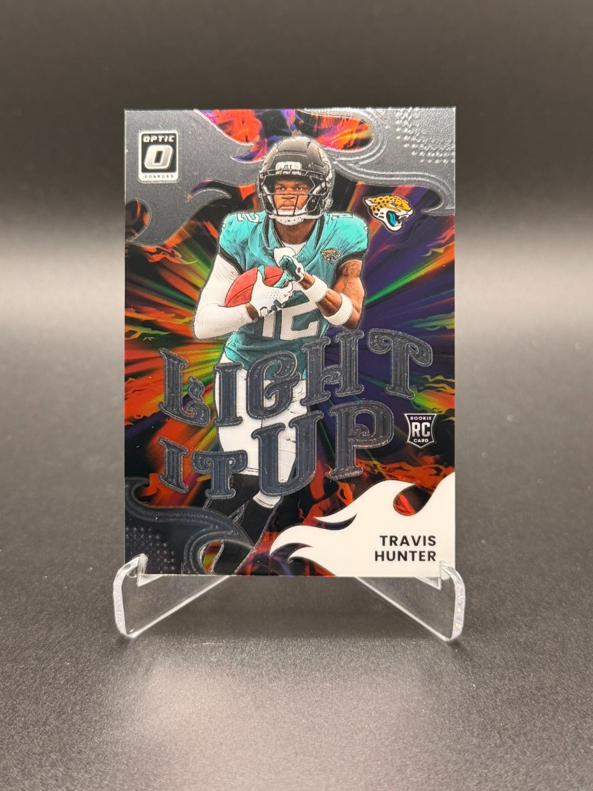 Travis Hunter 2025 Donruss Optic #4 Light It Up Rookie Card