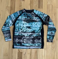 Pelagic Shirt Men’s Med Blue VaporTek Performance Long Sleeve Deep Sea Fishing