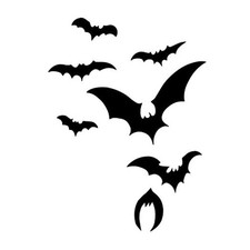 Munson Bats Decal Vinyl Sticker Auto Car Truck Wall Laptop Black 3" x 5.5"