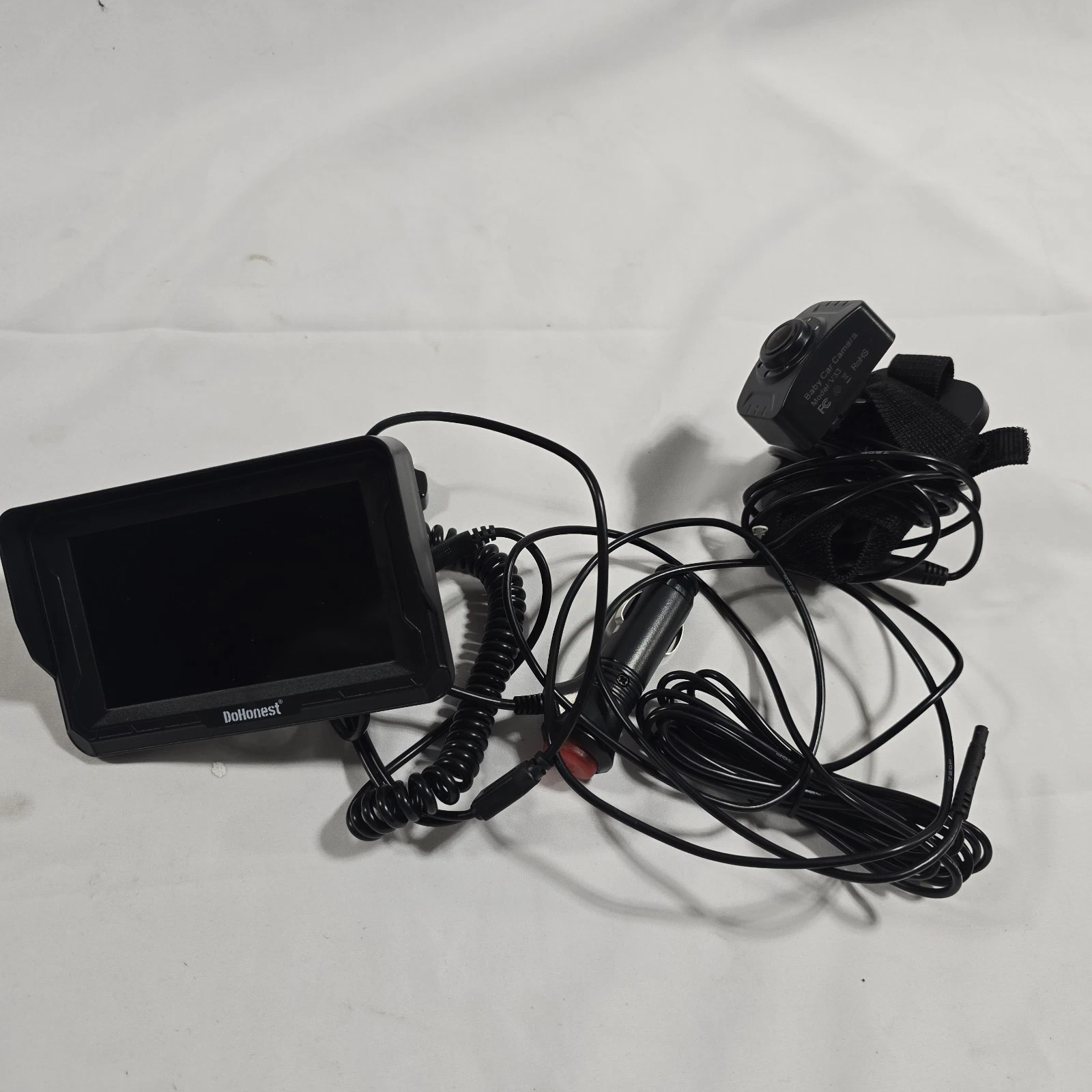 DoHonest V33 1080P Car Baby Camera Monitor Night Vision 150° Plug & Play, Care