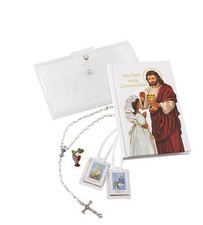 Heart of Jesus First Holy Communion 5 pc Set,For a Girl, New - Gftshp-71