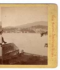 NEW YORK SV Hudson River COZZEN'S HOTEL PARRY HOUSE from Garrisons Moulton 1870s