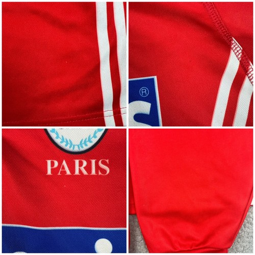 Maglia Stade Francais Paris Uomo Extra Large XL Rossa Adidas France Rugby Vintage - Foto 9 di 12