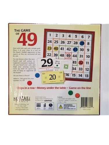 The Game of 49 Markee Games                     New Unopened - Bild 2 von 2