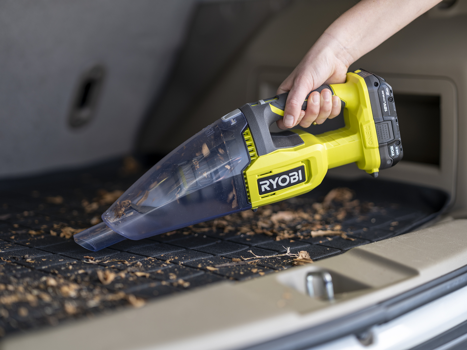 RYOBI ONE+ 18V Cordless MultiSurface Handheld Vacuum Kit with 2.0 Ah
