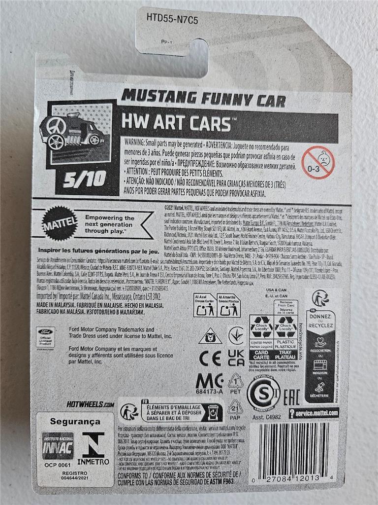 2台セットHOTWHEELS　 MON FUNNY CAR Amazon.com: 2010 Hot Wheels Ford Mustang Funny Car HW Racing