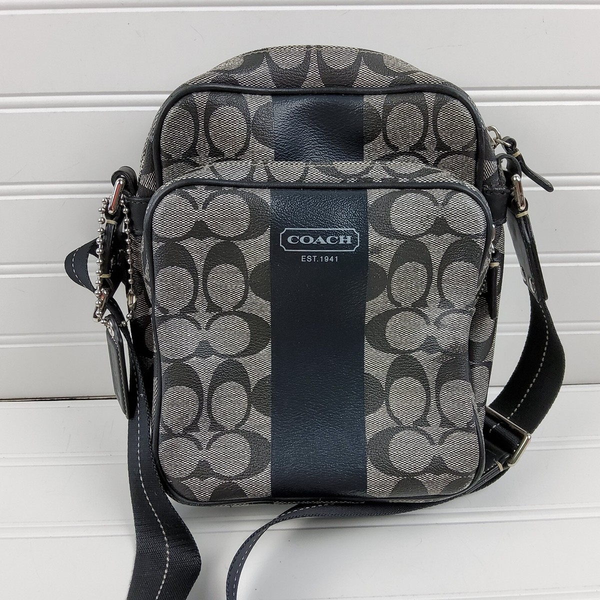 Coach Heritage Stripe Flight Shoulder Bag F70589 Handbag Coach Heritage Stripe Flight Shoulder Bag F70589 Handbag