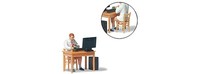 Preiser H0 Figur 28250 Homeoffice FüR Modellbahn Anlage Etc.