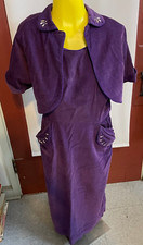 1940's Women's Vicky Vaughn Junior Purple Evening Dress Caplet Fashion