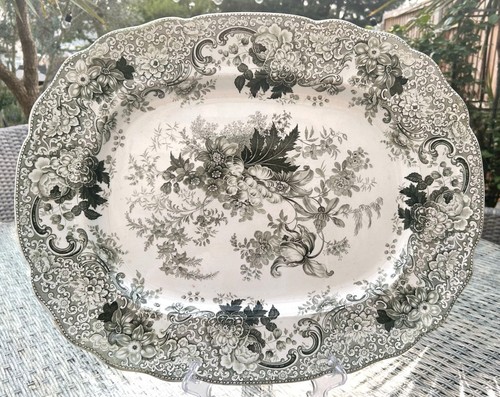 Antique Staffordshire Transferware Part Dinner Service Arabesque Pattern c. 1830 - Picture 16 of 24
