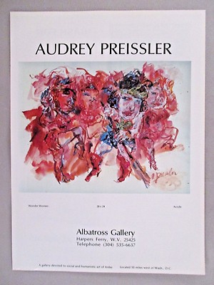 Audrey Preissler Art Gallery Exhibit PRINT AD -- 1979