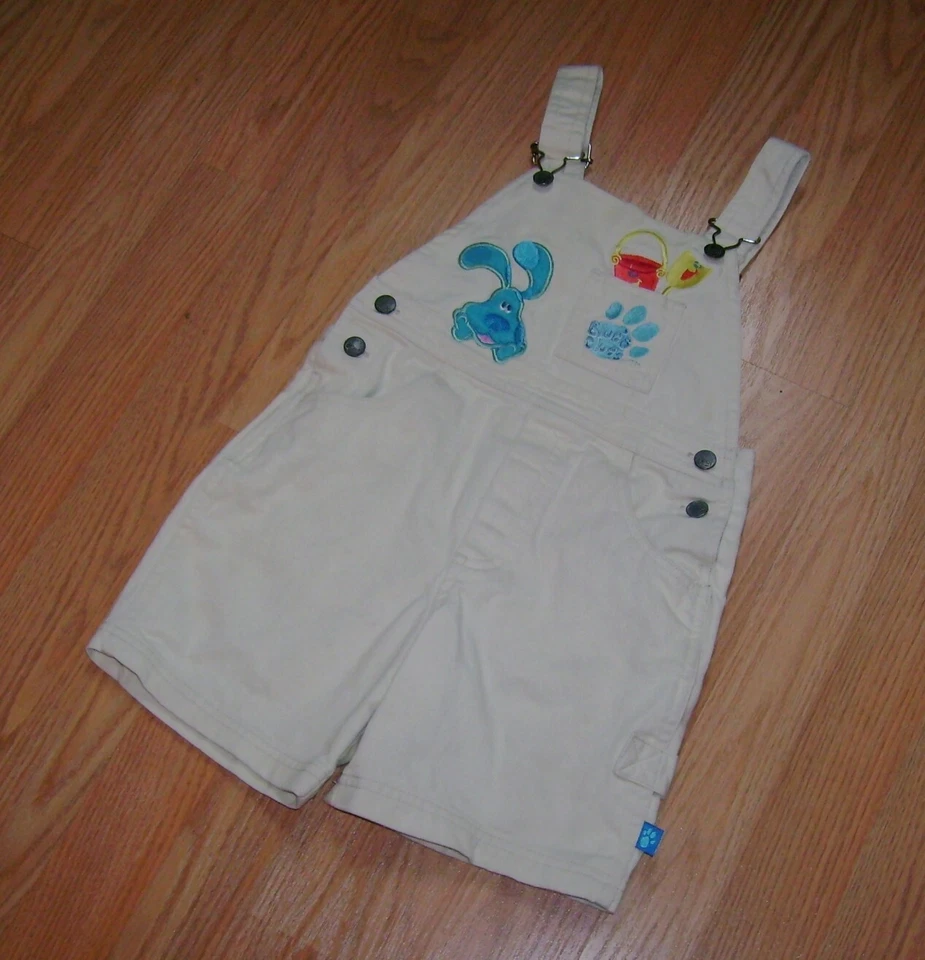 复古 2000 蓝调线条工作服 5 码刺绣 VIACOM Y2K 儿童总部 — 第 3/4 张图片