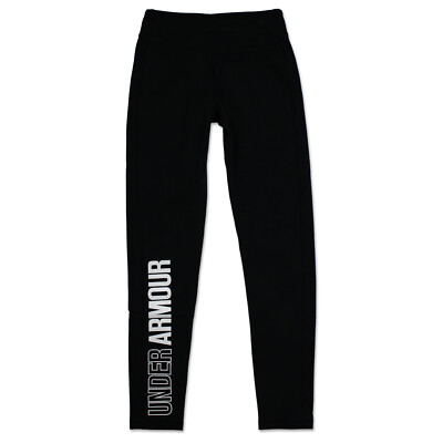 UNDER ARMOUR KINDER BRANDED LEGGINGS SPORTHOSE MÄDCHEN LAUF  ENGE HOSE SCHWARZ