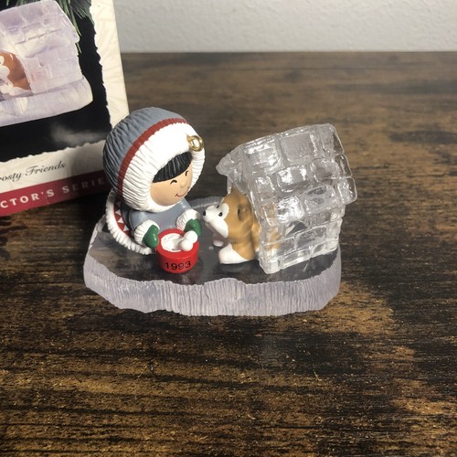 1993 Hallmark Frosty Friends Collector Series #14 Eskimo Christmas Ornament - Picture 3 of 8