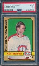1972 O-PEE-CHEE HOCKEY #145 KEN DRYDEN PSA 7 NM HOF OPC