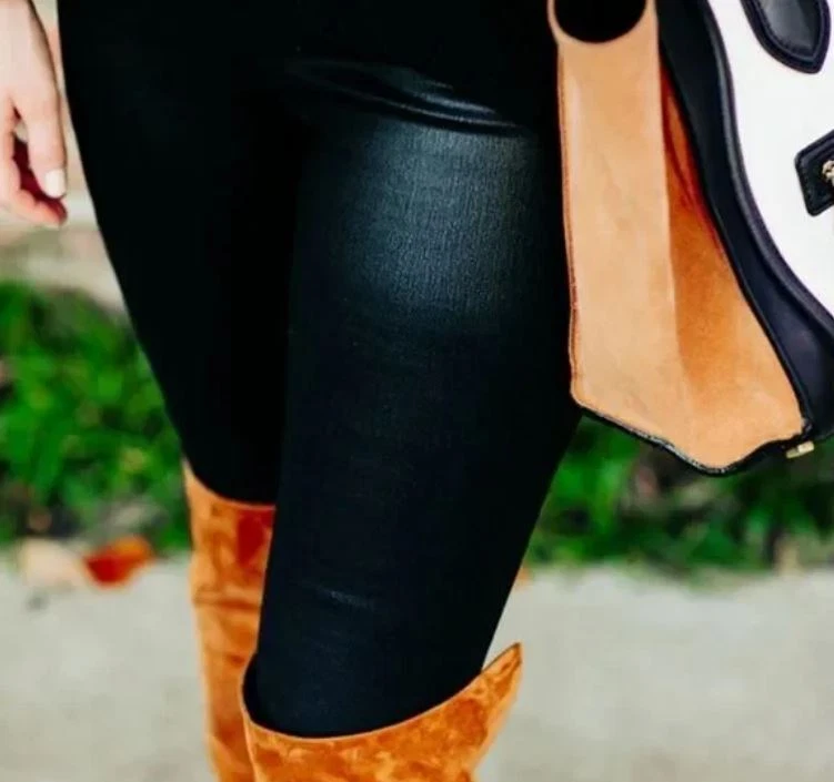 Goldsign Zebra Black Coated Skinny Leggings Jegging Size 27 Foto 2 de 4