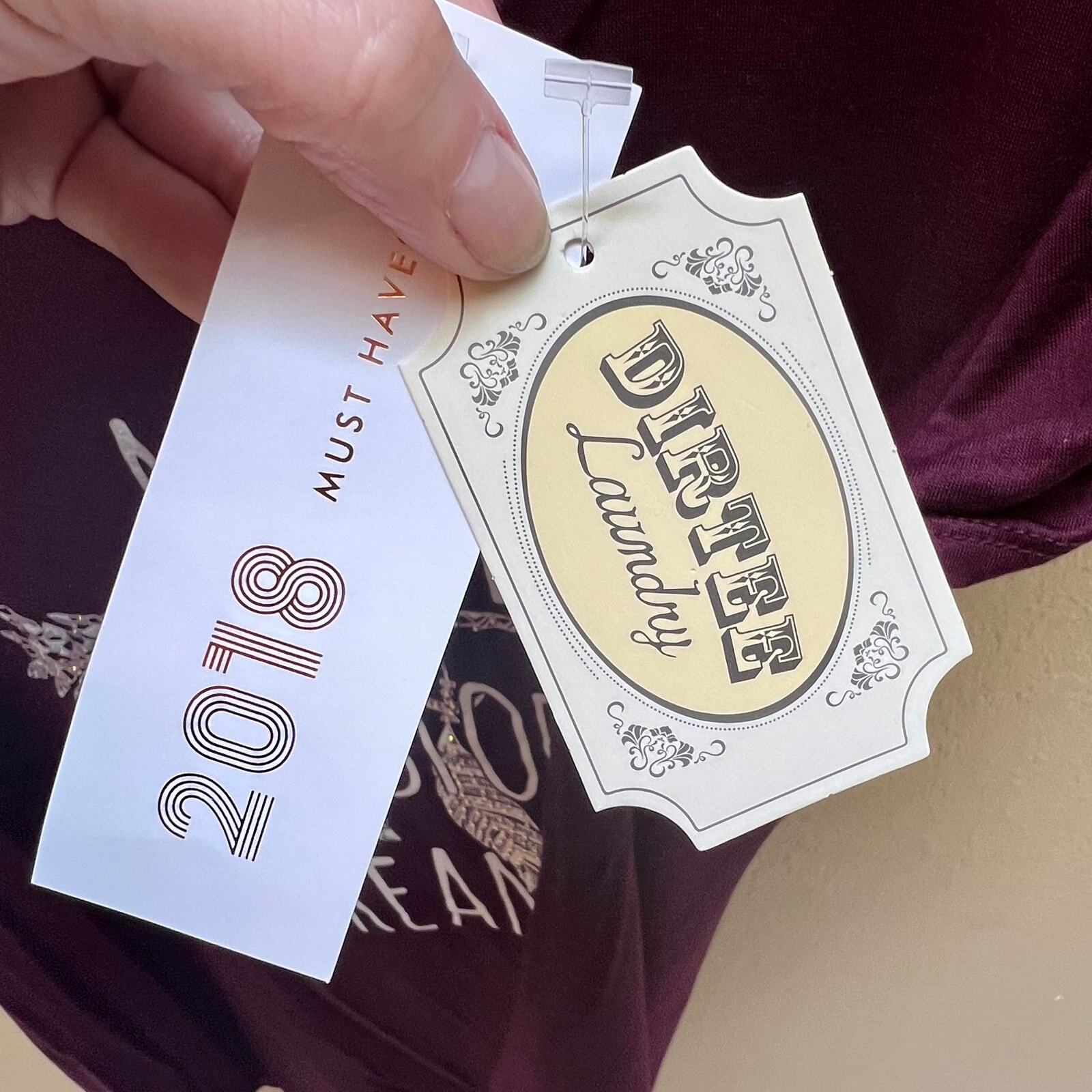 Dirtee Laundry Embellished Graphic T-Shirt Womens Size 2XL NWT