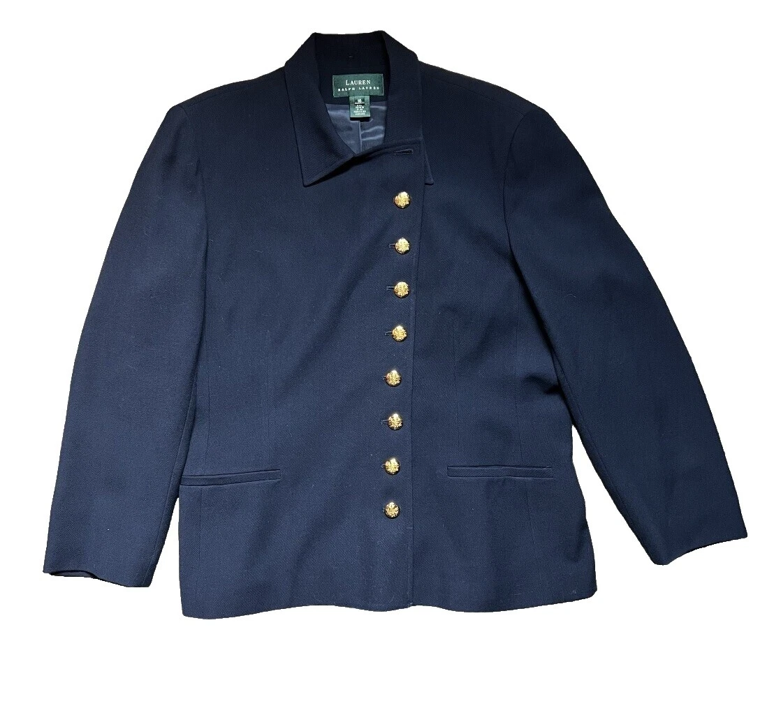 Ralph Lauren 羊毛混纺军事及武器套装和套装分开女