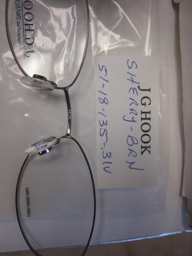 JG HOOK EYEGLASS FRAMES Style SHERRY in BROWN Sz. 51-18-135 Free CASE - Picture 4 of 5