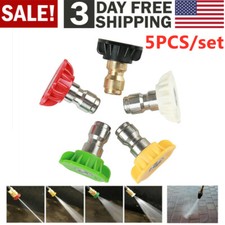 5pcs Pressure Washer Spray Tips Nozzles High Power Kit Quick Connect 1/4" Set